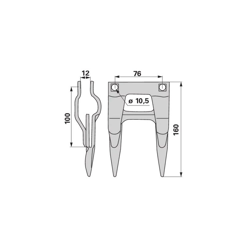 Bagnet podwójny hederu , Easy Cut II, 12 mm