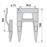 Bagnet podwójny 14mm - 4, 10702.01