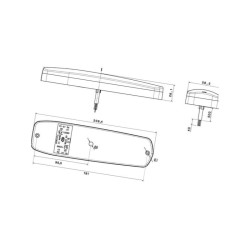 Lampa zespolona tylna, migając 2SD343910001 Hella 6416386919876
