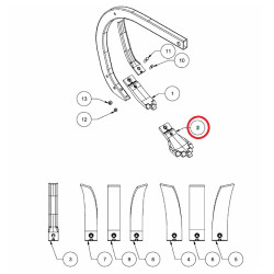 Dziób zęba HM 150 mm