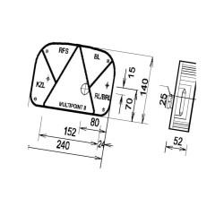Lampa zespolona, tylna, prawa 247200007 Aspöck 247200007