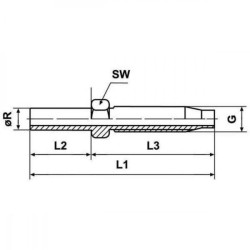 Końcówka gwintowana DN04 6 mm ze stali nierdzewnej Kramp