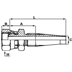 Końcówka gwintowana DN06 FZ nakrętka 1/4" BSP