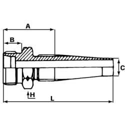 Końcówka gwintowana DN10 R gwint zewnętrzny M18x1.5 12L stożek 24°/60°