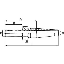 Końcówka gwintowana DN08 T 12L