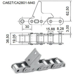 Claas 000692126, 692126, Łańcuch wciągający S55H Elite 8716106704859
