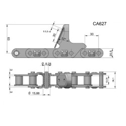 Geringhoff 034851 Łańcuch do zbioru kukurydzy 76 ogniw Elite 8716106725502