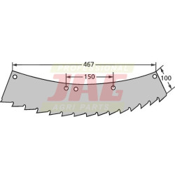 Nóż sieczkarni prawy 