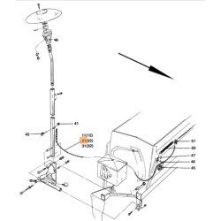 Amazone 3408310 Linka znacznika, L 3060 mm, 22GL