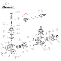 Bevel pinion Z14 12041 Unia RT12041