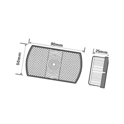 Lampa boczne pomarańczowa LED TOR4524