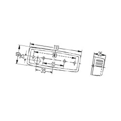 Lampa boczne pomarańczowa Hella 2PS006717031