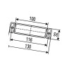 Lampa boczne pomarańczowa LED 130X32 24V Hella 2PS008645001