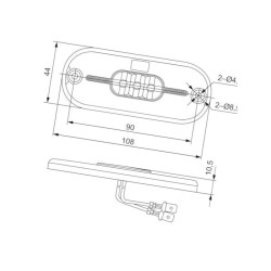 Lampa boczne pomarańczowa LED Hella 2PS357009001 Hella ValueFit 4082300553123
