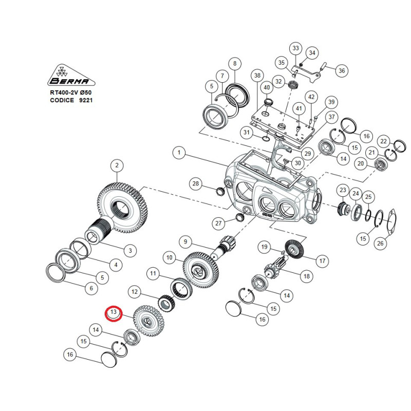 Koło zębate Z33 Berma RT4002V