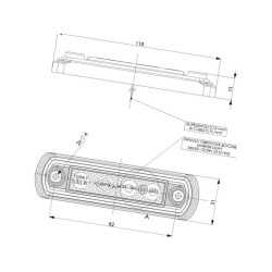 Lampa pozycyjna boczna, multi LED