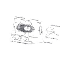 Lampa boczne pomarańczowa LED, 308z, 12V-24V Waś 1400300308Z