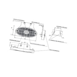 Lampa boczne pomarańczowa LED 305z 12V-24V Waś 1400300305