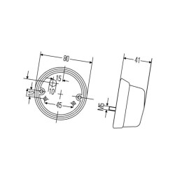 Lampa obrysowa, tylna, Hella 2SA001259751