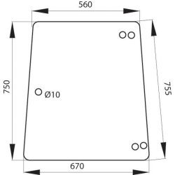 178810111150 Szyba Fendt boczna Kramp 8716106765119