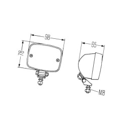 Lampa przeciwmgielna, tylna 2NE003030151 Hella 4082300050639