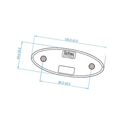 Lampa tylna LED czerwona, owal L4702LDV Britax L4702LDV