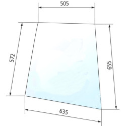 Szyba Fendt drzwi górna zam. Kramp bezbarwna