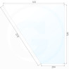 Szyba Fendt drzwi dół oryg. bezbarwna