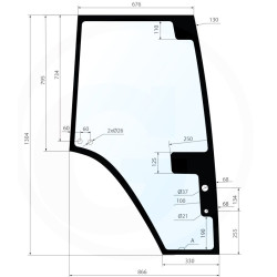 H816810030330 Szyba Fendt drzwi Kramp 3660980032551
