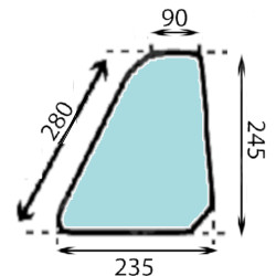247811041200 Szyba Fendt przednia górna