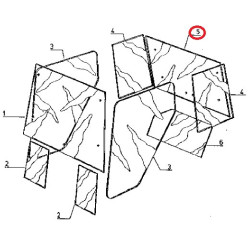 7700007529 Szyba Renault tylna górna Kramp 3660980017930