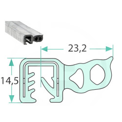 Nakładka krawędziwa boczna uszczelka 23,2x14,5 - 25m4059139280254