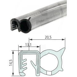 Nakładka krawędziwa boczna uszczelka 20,5x14,5 - 5m4059139279913