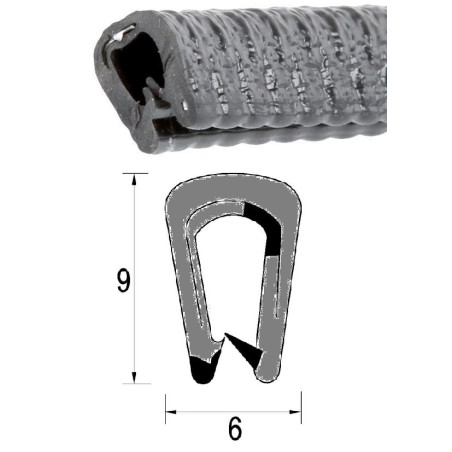 Osłona krawędzi H9x6mm