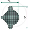 Klin uszczelki szyby 9,5x7,5 - 1m4059139280780