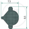 Klin uszczelki szyby 9,5x7,5 - 25m4059139280353