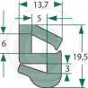 Uszczelka szyby 13,7x19,5/6/3 - 1m4059139279562