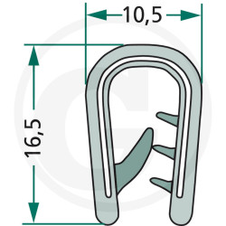 Nakładka krawędziwa 10,5x16,5, 5m4059139280230