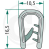 Nakładka krawędziwa 10,5x16,5, 5m4059139280230
