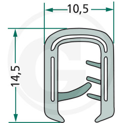 Nakładka krawędziwa 10,5x14,5, 5m4059139280223