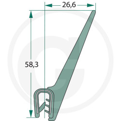Nakładka krawędziwa 2,4mm z płetwą 26,6 -25m