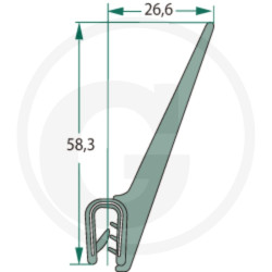 Nakładka krawędziwa 2,4mm z płetwą 26,6 -5m4059139280285