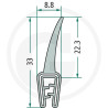 Nakładka krawędziwa 1-2,5 z płetwą 22,3 -1m4059139279814