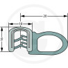 Nakładka krawędziwa boczna uszczelka 20x16 -50m4059139280643