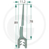 Nakładka krawędziwa 2-4mm z płetwą 78m- 1m4059139279883