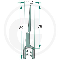 Nakładka krawędziwa 2-4mm z płetwą 78m- 5m4059139280278