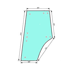 10368056H Szyba Zetor drzwi lewa, prawa,