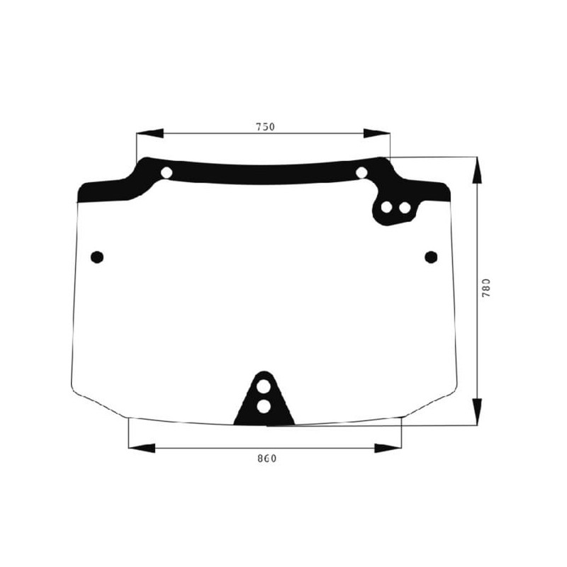 Case 44911502 Szyba tylna Ergis 2200-44911502G