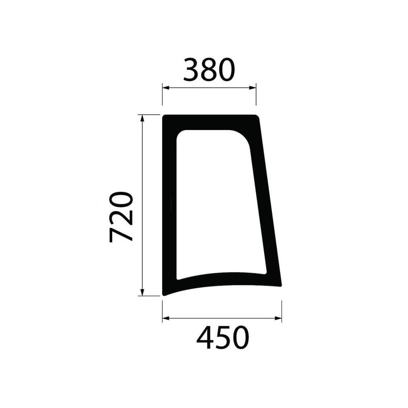 Case 44911555 Szyba boczna lewa Kramp 3660980032445
