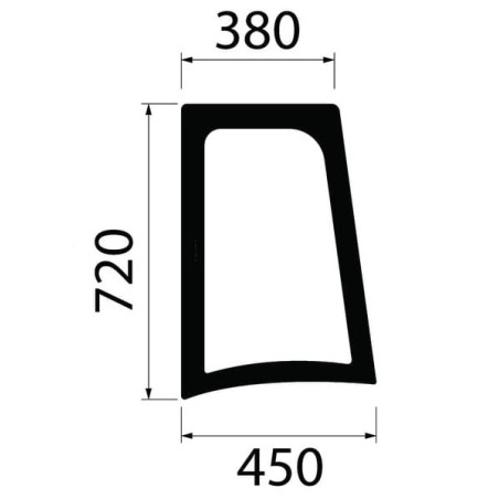 Case 44911555 Szyba boczna lewa2200-44911555G